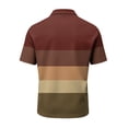thumbnail image 6 of Havenx Men's Stripes Polo Shirts Short Sleeve 3-Button Shirt Collared Fast Dry Polos Shirt Casual Breathable Work Business Wear,Wine S, 6 of 6