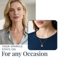 thumbnail image 4 of Momentwish 1 Carat Heart Moissanite Necklaces for Women,Simulated Diamond Pendant Necklace for Birthday Valentines Day Gifts, 4 of 9