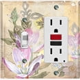 thumbnail image 1 of Metal Light Switch Plate Cover Floral Nature Postcard Newspaper Damask FLW090, 1 of 13