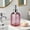 Pink-Free Size, variant on CxhicLuv Wave Pattern Liquid Soap Bottle, Colored Glass Press Dispenser for Hand Soap & Shampoo, Refillable 350ml Bathroom & Kitchen Soap Bottle with Decorative Wave Texture, Clear/Purple/Gray/Blue