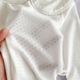 thumbnail image 5 of LYMAYTER Infant Girls Bodysuit Long-Sleeve Ruffle Collar Solid Color Jumpsuit Winter Romper 3-24M, 5 of 8