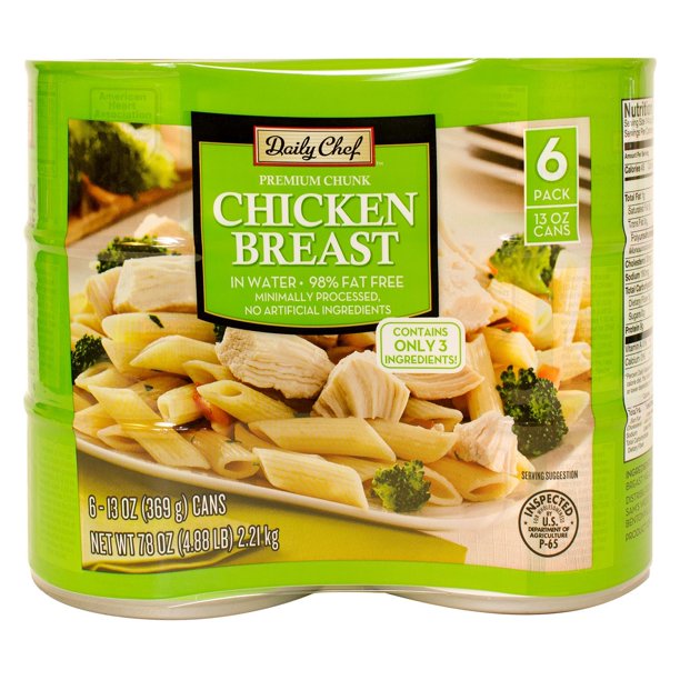 Daily Chef Premium Chunk Chicken Breast, 13 Oz, 6 Ct