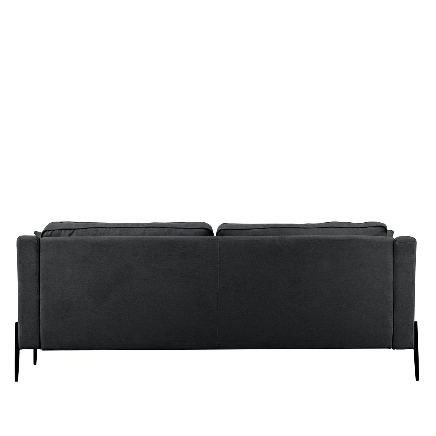 Kadyn Upholstered Modern Loveseat, 81" Sofa Couch with Metal Legs, Durable with 2 Pillows, 2-3 People Seat Capacity, Dark Gray