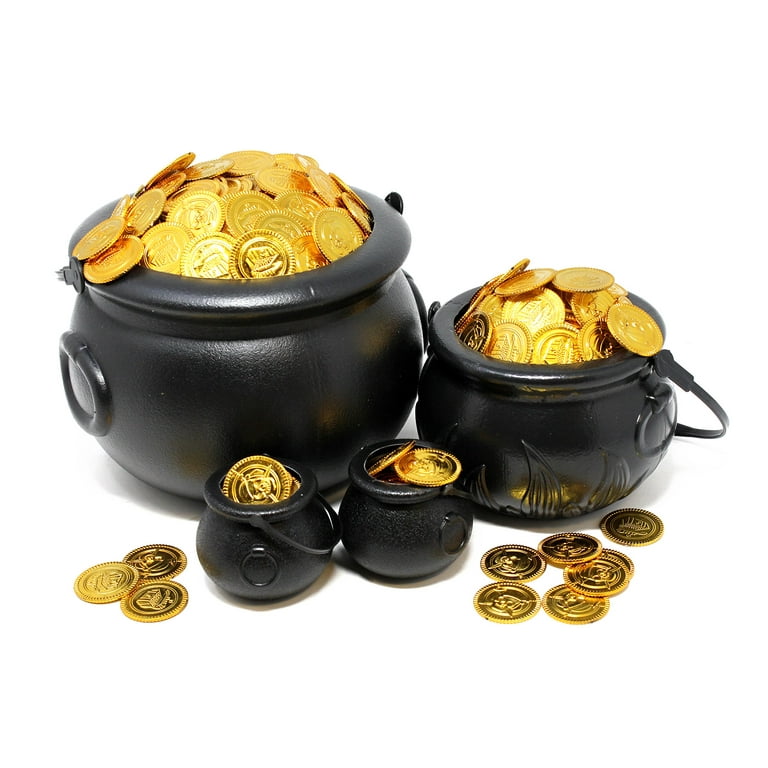 JOYIN Large Halloween Black Cauldron 7.5'', Halloween Candy  Cauldron, Candy Kettle, Pot and Bucket, Black Witch Cauldron Candy Holder,  Halloween St. Patricks Party Favor Decoration: Candy Servers