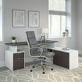 thumbnail image 2 of Bush Business Furniture 21.2 Low Storage Cabinet w/Doors and 4 Shelves Storm Gray/White JTS160SGWH, 2 of 8