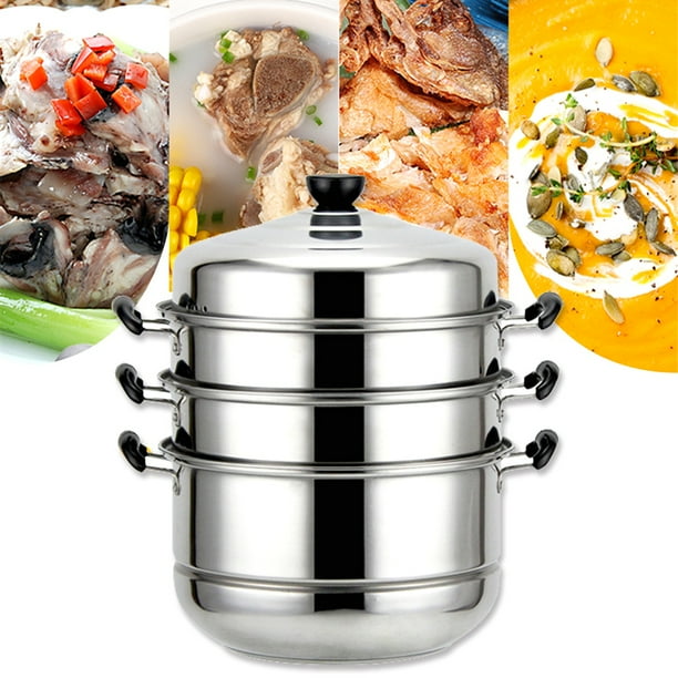 4 Tiers Stainless Steel Instant Pot Steamer Basket Metal for Food