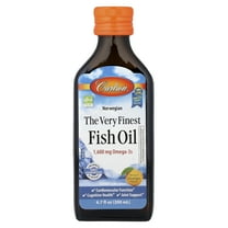 Carlson - The Very Finest Fish Oil, 1600 mg Omega-3s, Norwegian, Wild Caught, Sustainably Sourced, Orange, 200 mL (6.7 Fl Oz)