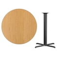thumbnail image 4 of Bowery Hill Table de Bar de Restaurant Ronde de 42 Pouces en Noir et Acajou, 4 of 4