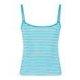 thumbnail image 5 of Tank Tops for Women Striped Spaghetti Strap Ribbed Scoop Neck Slim Fit Summer Party Camisole Sky Blue 2XL, 5 of 5