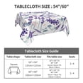 thumbnail image 7 of Wukai Lavender Flowers Waterproof Tablecloth for Kitchen Dining, Fits Square Tables for 2-4 Seats -60"x60", 7 of 7