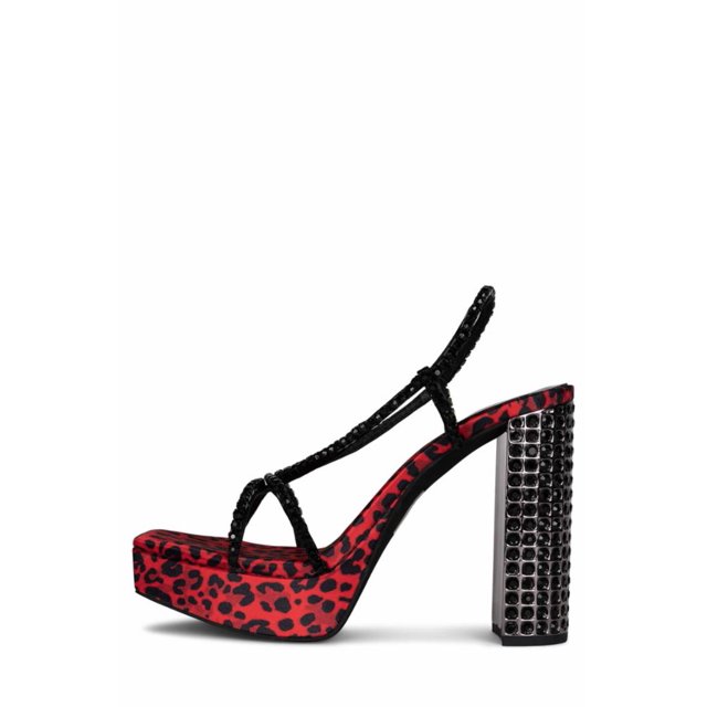 Jeffrey Campbell Women Tissu Rouge Guépard Nuit