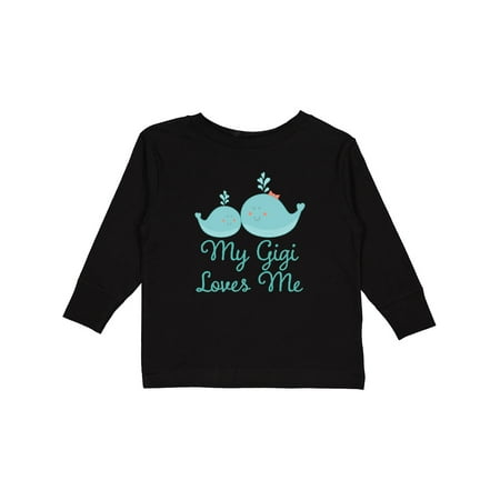 

Inktastic My Gigi Loves Me Boys or Girls Long Sleeve Toddler T-Shirt