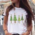 thumbnail image 3 of Camiseta de Año Nuevo con estampado de gato y Animal para mujer, ropa con estampado de Feliz Navidad, playera estampada para mujer, 3 of 5