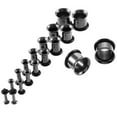 thumbnail image 2 of 18pcs Ear Tunnel Plug Stretching Stainless 14G-00G Black, 2 of 6