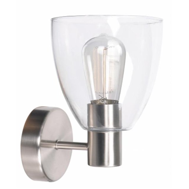 Kenroy 92091BS Edis 1 Light Sconce - Brushed Steel