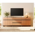 thumbnail image 4 of WAMPAT Modern TV Stand for TVs up to 100 inch, 3 in 1 TV Console with Adjustable Shelves and 3 Drawers, Media Console for Living Room, Bedroom, Mocha, 4 of 12