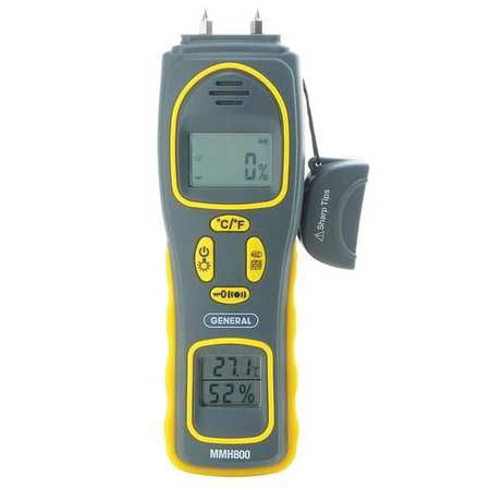 GENERAL MMH800 Pin/Pinless Moisture Meter with Temp/RH