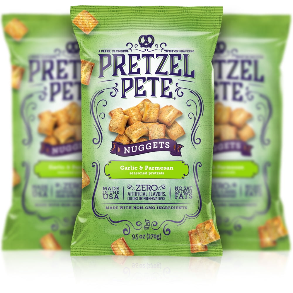 Pretzel Pete Parmesan Garlic Pretzel Nuggets, 3 Ct (9.5 Oz. Bags
