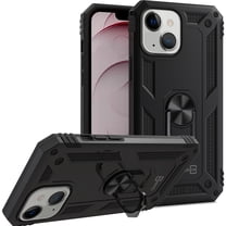 CoverON For Apple iPhone 13 Ring Case, Kickstand Rugged Phone Cover Magnetic Car Mount Compatible - Black