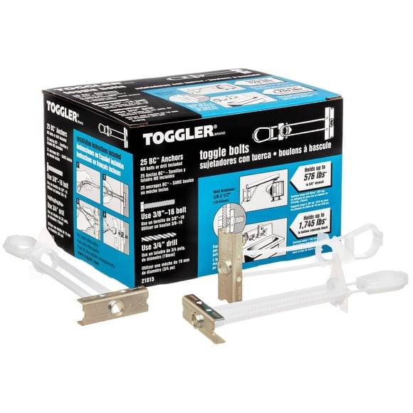 toggler Snaptoggle BC Toggle ancla, acero galvanizado, Canal, fabricado en EE. UU, 3/20.3 cm a 2 – 1