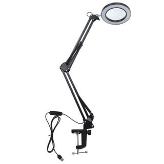 Desk Top LED Lighted Workbench Magnifier Glass Magnifying Lights for Craft  Hobby