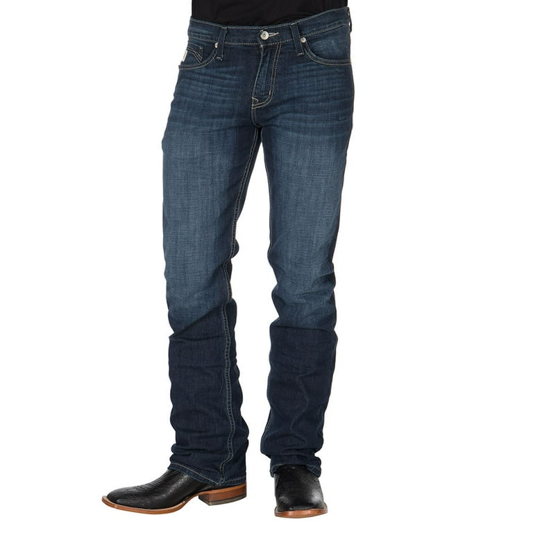 Cinch Men's Ian Performance Denim Slim Fit Boot Cut Jeans