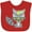 Red, variant on Inktastic Hipster Raccoon, Raccoon with Glasses, Flowers Boys or Girls Baby Bib