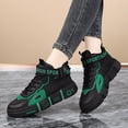 thumbnail image 4 of NOKIO Men's Fashion Sneakers High Top Skate Shoes Versatile Street Sport Shoes with Adjustable Strap, Lightweight 𝖫a𝖼e Up Running Shoes Cushion Thick Sole Shoes, 4 of 7