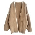 thumbnail image 4 of Pyhlmscde Women's Autumn And Winter Wear V Neck Knitted Cardigan, Knit Cardigan, Chunky Cardigan, Flannel Shirt Women, 4 of 6