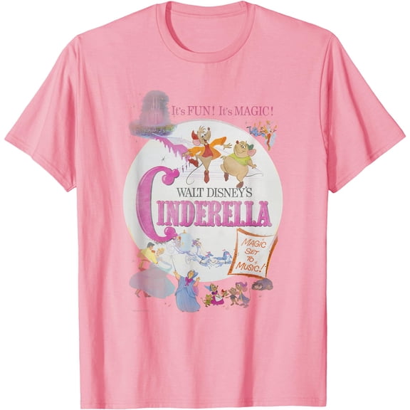 Cinderella Vintage Classic Movie Poster DTG Print Unisex T-Shirt