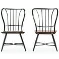 thumbnail image 4 of Baxton Studio Chaise de Salle à Manger Longford Windsor en Noir (Ensemble de 2), 4 of 4