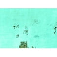 thumbnail image 1 of Ahgly Company Indoor Rectangle Abstract Turquoise Blue Modern Area Rugs, 7' x 10', 1 of 4