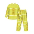 thumbnail image 2 of Bingfone Men'S Pajama Set 2 Piece Loungewear Pjs, Long Sleeve With Pajama Pants-Gold Pineapple, 2 of 9