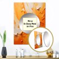 thumbnail image 3 of Designart "Dancing Tangerines I" Abstract Landscape Mirror Wall Decor - Modern Yellow Landscapes Mirror Wall Art For Entryway - 32" x 24" Inch, 3 of 5