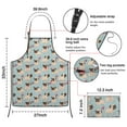thumbnail image 3 of Pug and Love Heart Apron-Garden Aprons for Women with Pockets-Cotton Linen Waterproof Kitchen Cooking Gardening Aprons Adjustable for Kitchen,Cooking,BBQ and Salon 33x27 Inch, 3 of 7