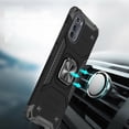 thumbnail image 4 of For Motorola Moto Edge (2022) Armor Hybrid with Ring Holder Kickstand Shockproof Heavy-Duty Durable Rugged Dual Layer Cover ,Xpm Phone Case [ Black ], 4 of 10