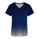 thumbnail image 4 of Camiseta de manga corta con cuello en V y estampado de mujer con estilo Blusa suelta con estampado OAVQHLG3B Store  lin121212, 4 of 5