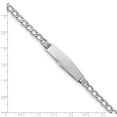 thumbnail image 3 of 14K White Gold bracelet ID Link, 8 in 10.5 mm 5.4 WG Polished Soft Diamond Shape with Semi-SolSoft Cu, 3 of 3