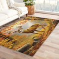 thumbnail image 1 of Deer Rug Washable - 5x8 Rug - Deer Rug - Wild Animal Hunting Area Rug - Wildlife Rugs - Autumn Forest Animal Carpet, 1 of 7