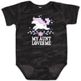 thumbnail image 3 of Inktastic My Aunt Loves Me Unicorn Girls Baby Bodysuit, 3 of 5
