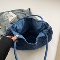 thumbnail image 2 of husxh Women Vintage Shoulder Bag Large Capacity Retro Straw Handbag Hasp Closure Simple Weaving Handbag Ladies Summer Daily Bag, 2 of 9