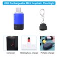 thumbnail image 6 of Uxcell Mini Keychain Flashlight, Pocket LED Flashlight Portable Torch USB Rechargeable, Dark Blue, 6 of 7