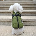 thumbnail image 4 of Ropa para mascotas, impermeable, cálida, acolchada de algodón, ropa de esquí de invierno para perros, chaleco de algodón integrado en el pecho y la espalda, 4 of 6