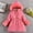 Pink, variant on NAISIBABY Girls Puffer Jacket, Thicken Warm Plush Hoode Elastic Waist Winter Mid-Long Coat Purple 5-6T