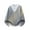 Grey, variant on Mens Long Sleeve Raglan Shirt Classic Round Neck Baseball Tops Athletic Workout Tees White L