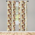 thumbnail image 5 of Ambesonne Vintage Window Curtains, Exotic Climbing Ivy, Each 28" W x 84" L, Brown Sand Brown Red, 5 of 5