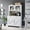 White, variant on Studyset Kitchen Pantry Cabinet with Microwave Stand,Freestanding Hutch Cabinet with Buffet Cupboard,Tall Storage Cabinets with Adjustable Shelves,Buffet Cabinet with Hutch for Kitchen,Dining Room