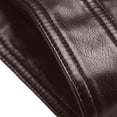 thumbnail image 6 of StSilkitty Men's Leather Jacket Solid Color Long Sleeve Full Zip up Collared Leather Jackets Coat with Pockets, 6 of 8