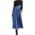 thumbnail image 3 of Vestidos de primavera para las mujeres 2024 vestido boho casual color sólido manga media gran swing vestido de cintura alta vestidos de novia de verano, 3 of 5