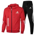 thumbnail image 4 of Sudadera con capucha y pantalones con cremallera de primavera y otoño para hombre de 2 piezas, traje de jogging transpirable de alta calidad a la moda para ocio y fitness 2024, 4 of 4
